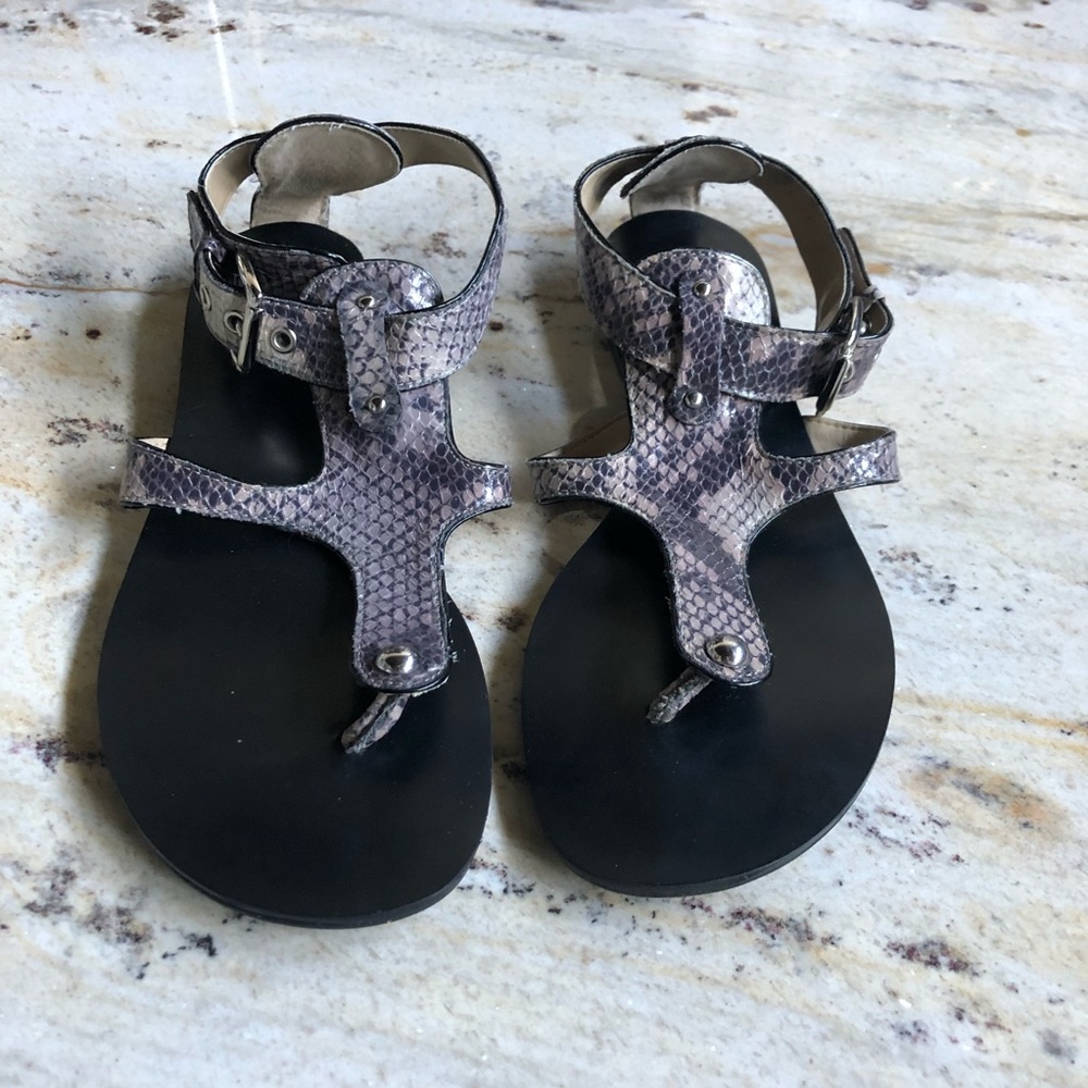 Franco Sarto sandals snake skin print